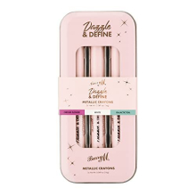 Dazzle & Define Metallic Crayons, Shade Metallic Brights | x3 Eyeshadow Pens in Orchid, Teal, White