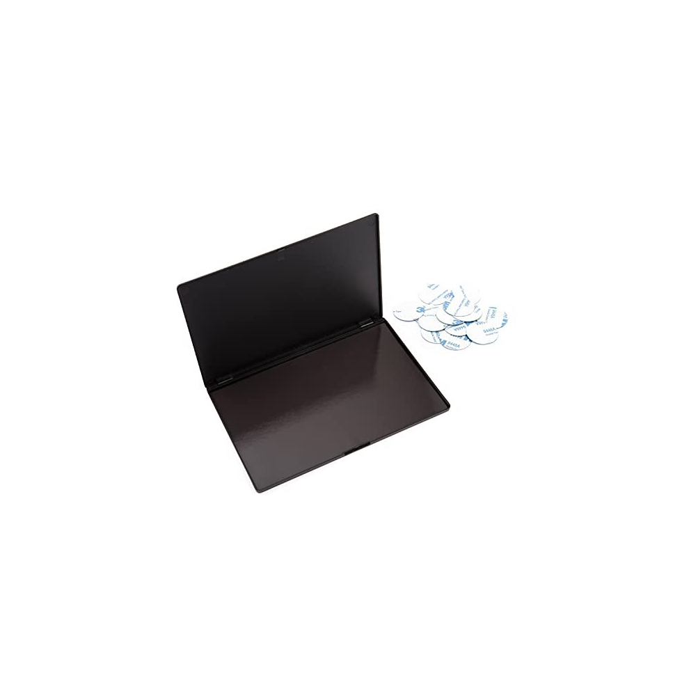 Allwon Large Empty Magnetic Plastic Eyeshadow Makeup Palette With 15Pcs Adhesive Empty Palette Metal Stickers For Eyeshadow Lipstick Blush Powder