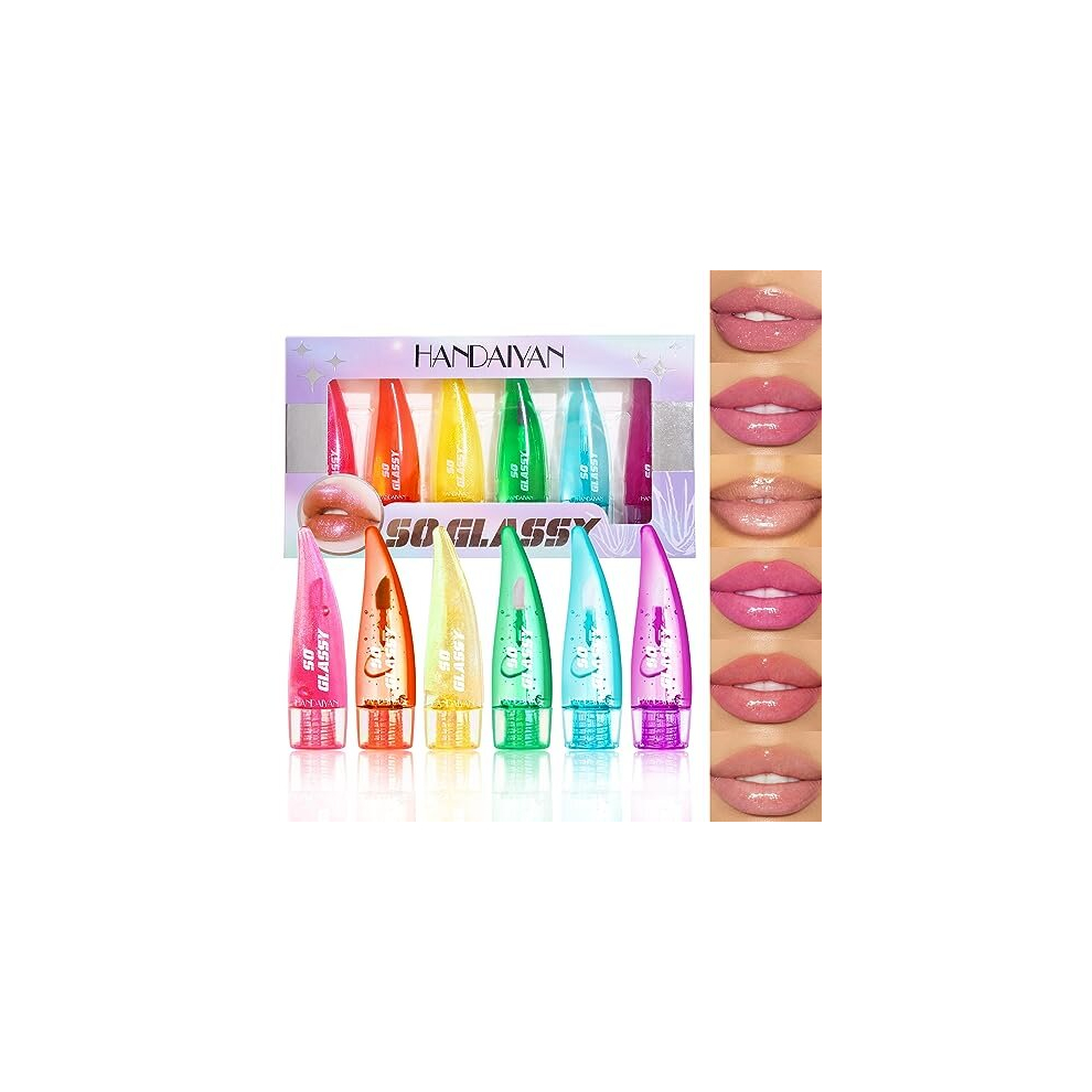 Mrettick Aloe Vera Lip Gloss, Long Lasting Nutritious Lip Balm Moisturizing Aloe Vera Lip Oil For Lip Treatment And Dry Lips, Color Changing Lipstick Tinted