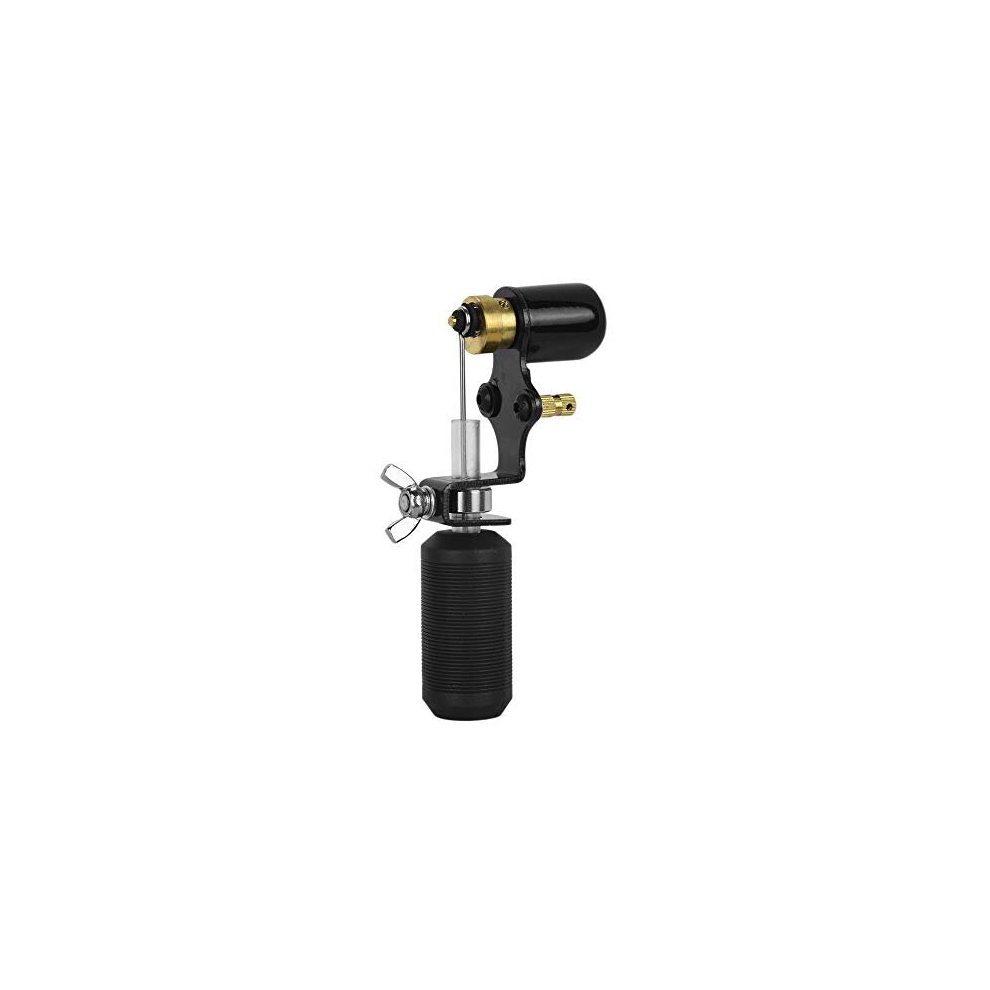 Atomus Black Rotary Tattoo Machine Gun Liner And Shader With Silicone Tattoo Cartridge Grip Lightweight Tattoo Motor Machine Gun Aluminum Alloy (Black)