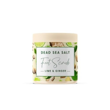 Lime & Ginger Foot Scrub with Dead Sea Foot Salts for Foot Spa | Exfoliating Foot Scrub for Hard Skin, Cracked Heel | Natural Foot moisturiser