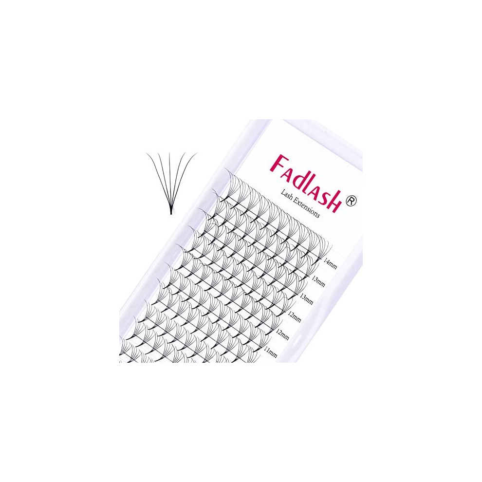Fadlash Pre Made Fans Eyelash Extensions 5D-0.07D Curl Mix 8-14Mm Pointy Base Premade Lash Extension Lashes Fan 5D Pre Made Russian Lashes 0.07Mm