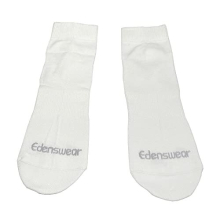 Zinc-Infused Moisturizing Tencel Socks for Adult with Eczema (White,M)