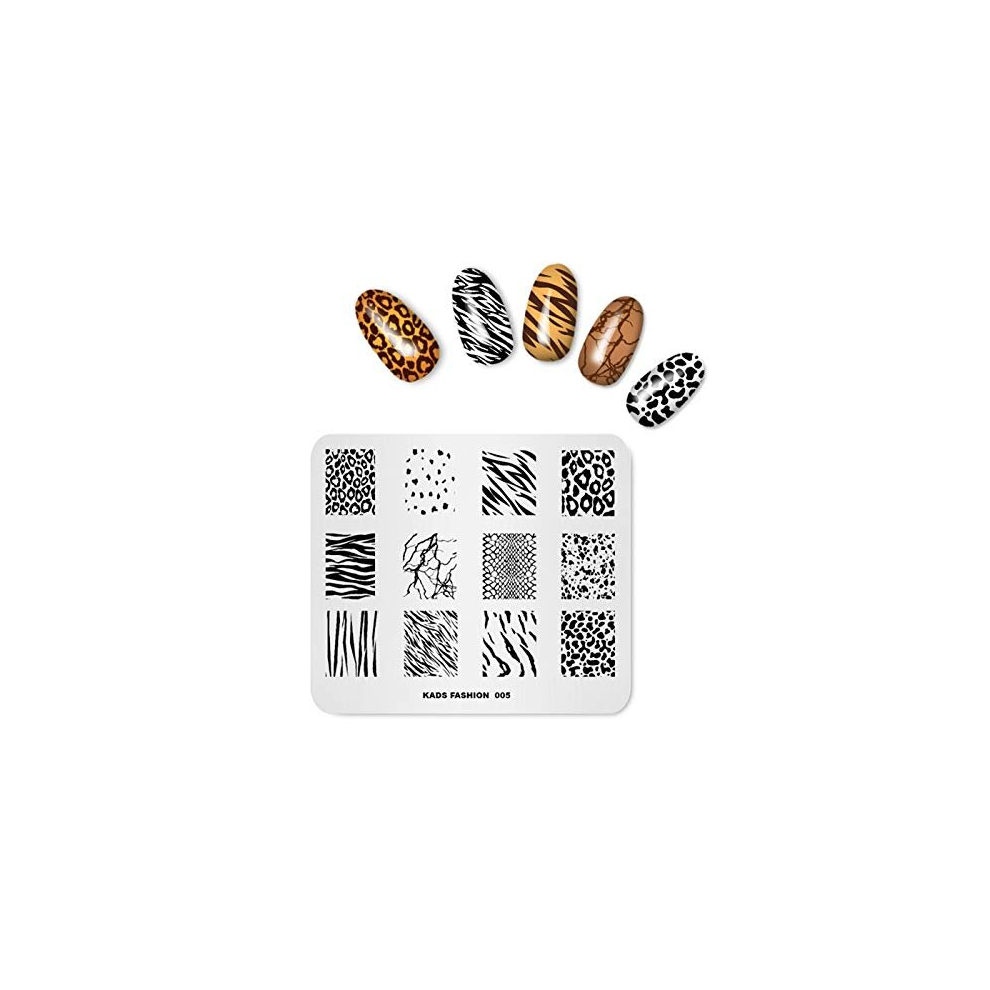 Kads 4Pcs Nail Art Stamping Plate Pattern Stamp Template Image Plates For Nail Salon Designs (4)