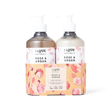 Naturals Hand Care Duo Rose and Argan with Natural Essential Oils of Rose and Patchouli, Hand Wash 500ml and Hand and Body Lotion 500ml