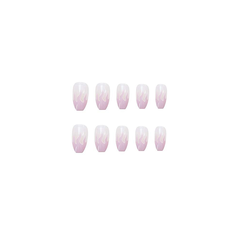 24pcs/set Acrylic Coffin Fake Nails Full Cover Press On Nails For Women Artificial Finger Nail Tips Women Girls Art Manicure