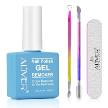 Gel Nail Polish Remover Kit, Gel Remover Gel Acrylic Nail Polish Remover, Easily & Quickly Removes Soak-Off Gel Polish in 1-3 Minutes, Not Hurt Nails