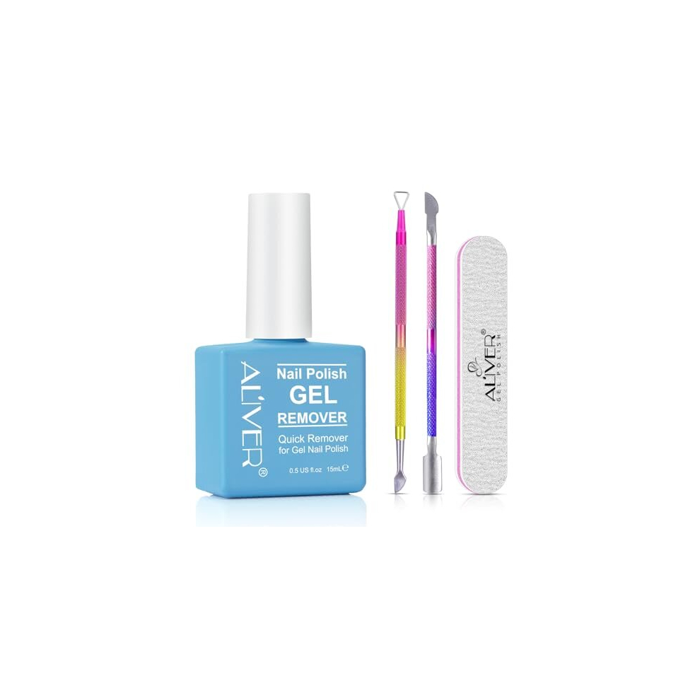 Gel Nail Polish Remover Kit, Gel Remover Gel Acrylic Nail Polish Remover, Easily & Quickly Removes Soak-Off Gel Polish in 1-3 Minutes, Not Hurt Nails
