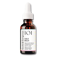 101 HA 5 Rich - Serum with 5 forms of Hyaluronic acid, silky & rich - hydrates, softens & plumps the skin - all skin types especially normal & dry