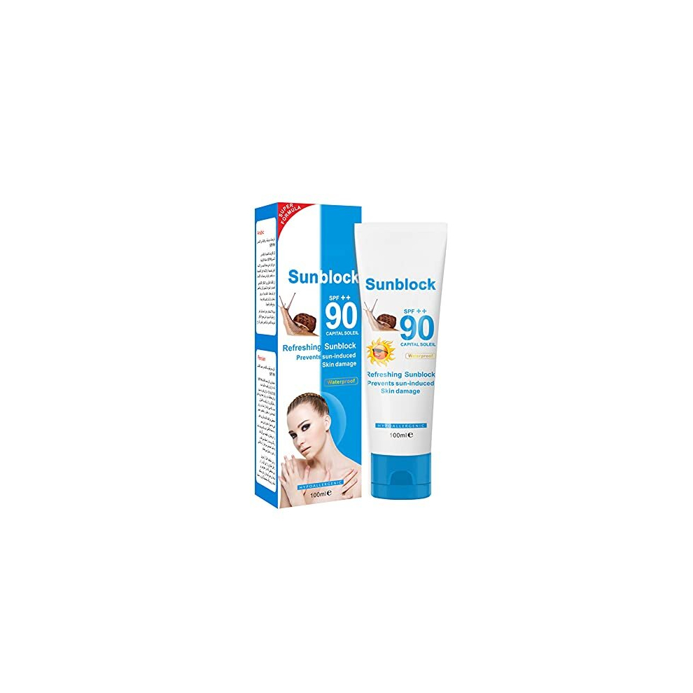 Sunscreen Cream SPF90PA++,Protection Face Cream Disaar Sunblock 90++ Protective Cream Pigmentation 100g (Sunscreen)