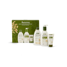 AVEENO Daily Moisturising Gift Set with Body Wash 300ml, Body Lotion 300ml and Hand Cream 75ml, Sensitive Skin Gift, 3-Step Skincare Regime,