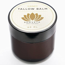 Organic Honey Tallow Balm - 100% Grass Fed Moisturizing Tallow Balm For Sensitive Skin - Tallow Face Cream - Skincare, Tallow Butter, Honey - Tallow