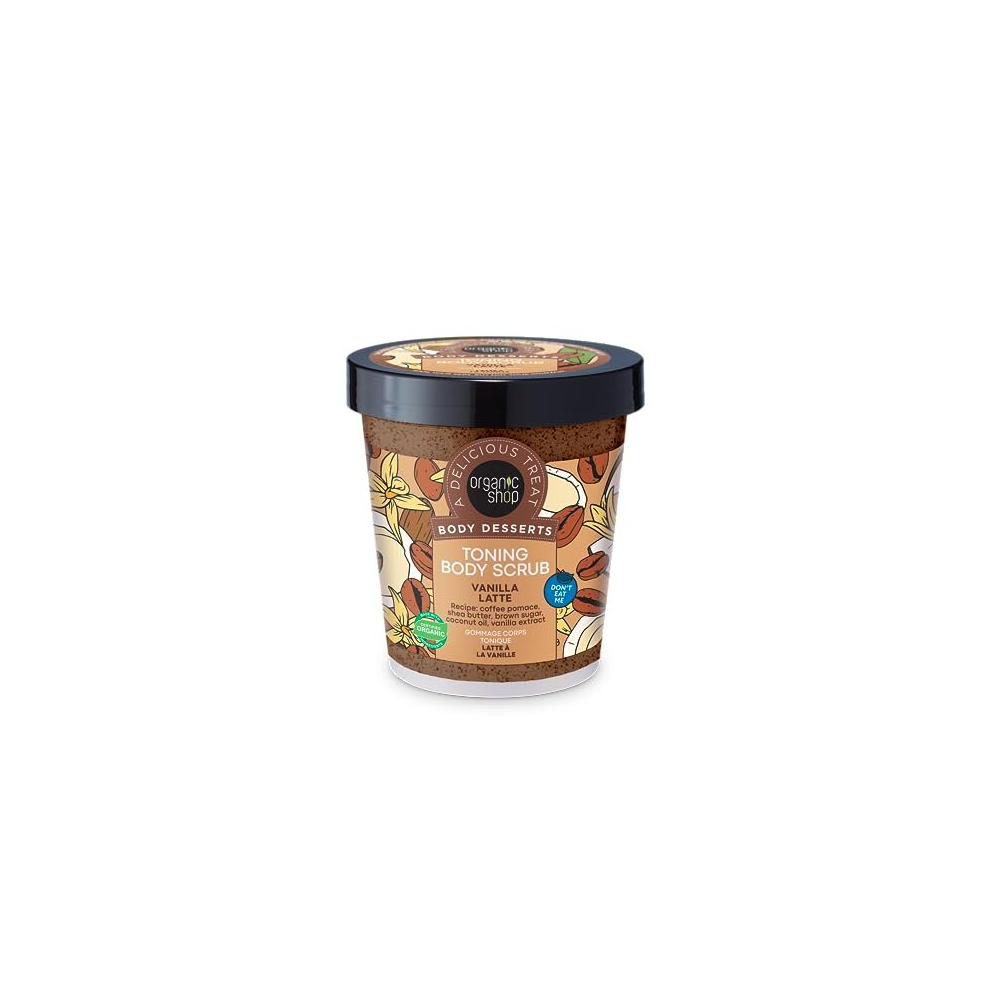 Organic Shop Body Desserts Toning Body Scrub Vanilla Latte, 450 Ml