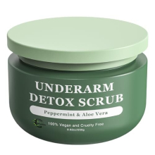 Armpit Detox and Underarm Detox Scrub 8.8oz ||with Peppermint and Aloe Vera For Removing odors, Exfoliating, Moisturizing, Smoothen and Renew, Also