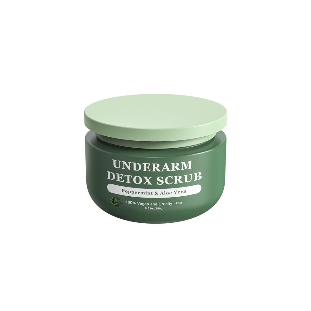 Grocerism Armpit Detox And Underarm Detox Scrub 8.8Oz ||With Peppermint And Aloe Vera For Removing Odors, Exfoliating, Moisturizing, Smoothen And Renew, Also