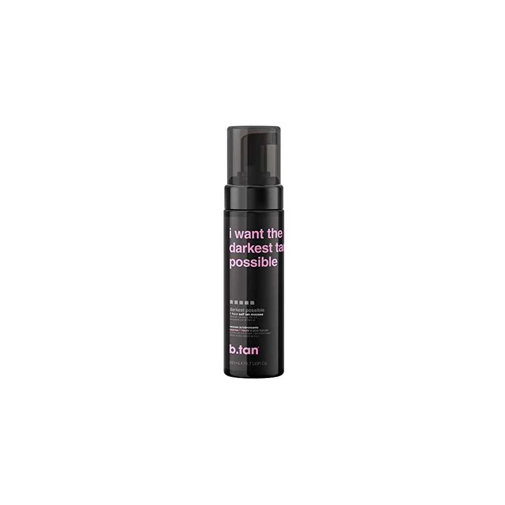 Darkest Possible Fake Tan | I Want The Darkest Tan Possible - Fast, 1 Hr Instant Self-Tanning Mousse, No Self Tan Smell, No Added Nasties, Vegan,