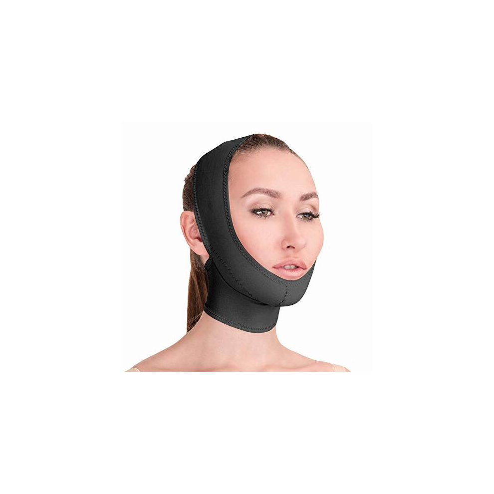 Post Surgical Chin and Neck Lifting Support and Compression Mask, Band, Strap for Women and Men - Double Chin Slimmer, Jowl Tightening Anti-Aging