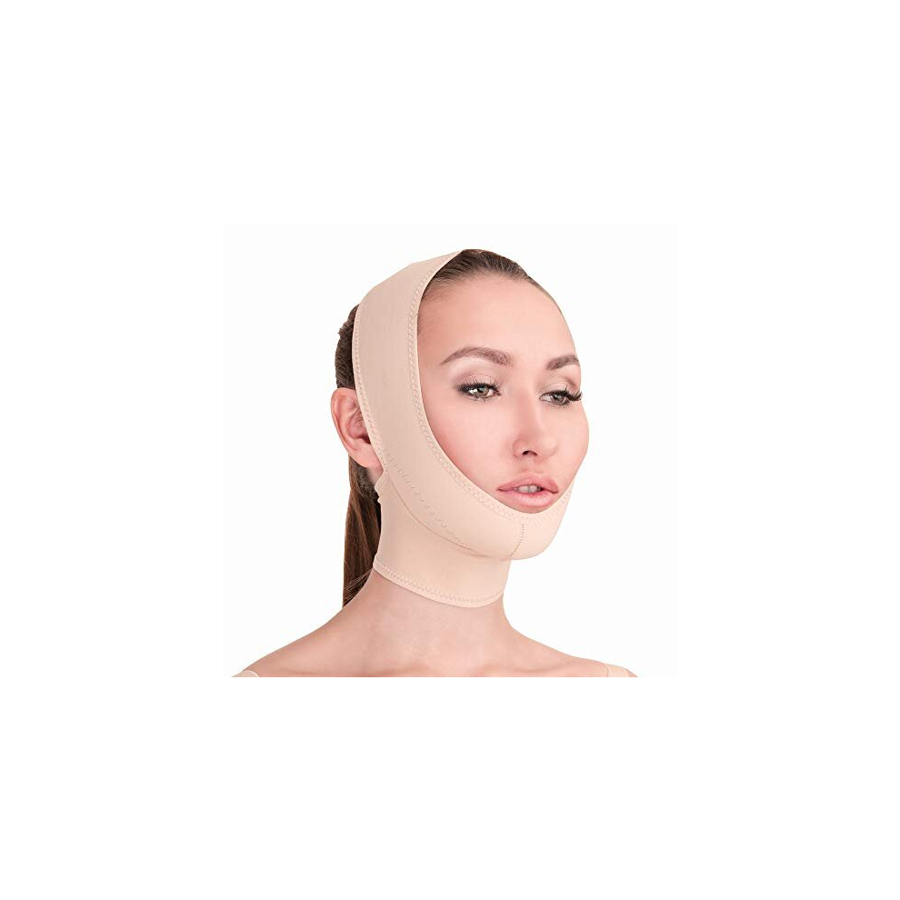 Post Surgical Chin and Neck Lifting Support and Compression Mask, Band, Strap for Women and Men - Double Chin Slimmer, Jowl Tightening Anti-Aging
