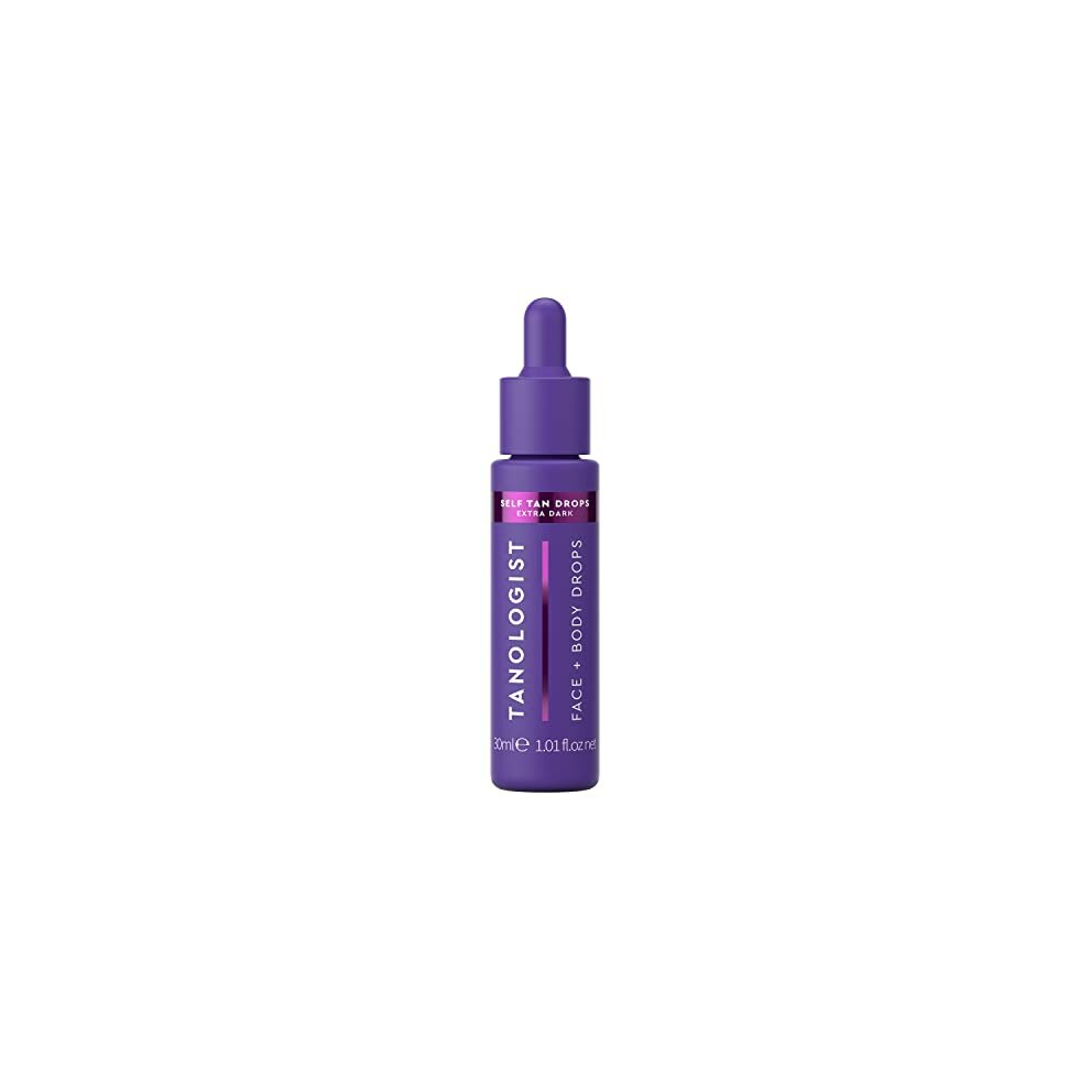 Tanologist Dark Drops, Extra (30Ml) Hydrating Self Tanning Drops, Natural Ingredients & Vegan, Dermatologist Approved, Clean Ingredients & Vegan