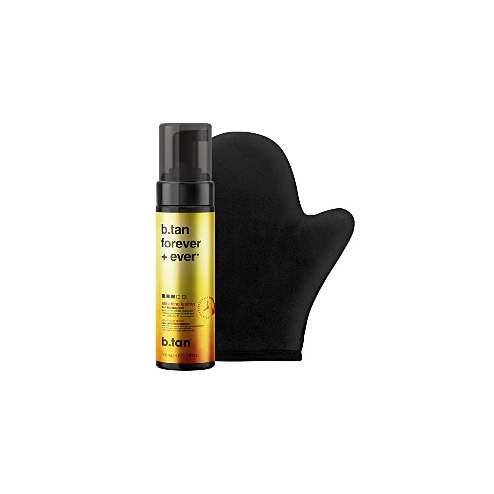 Fake Tan Kit | Forever Bundle - Self Tan Mousse With Instant Self Tanning Mitt Applicator - Fake Tanning Mousse, Fast 1 Hr Sunless Tanner, No False