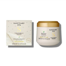 Golden Sandalwood Melting Pearl Body Butter with Shea Butter & Argan Oil, No Mineral Oil, Cruelty Free & Vegan Body Moisturiser, 300g
