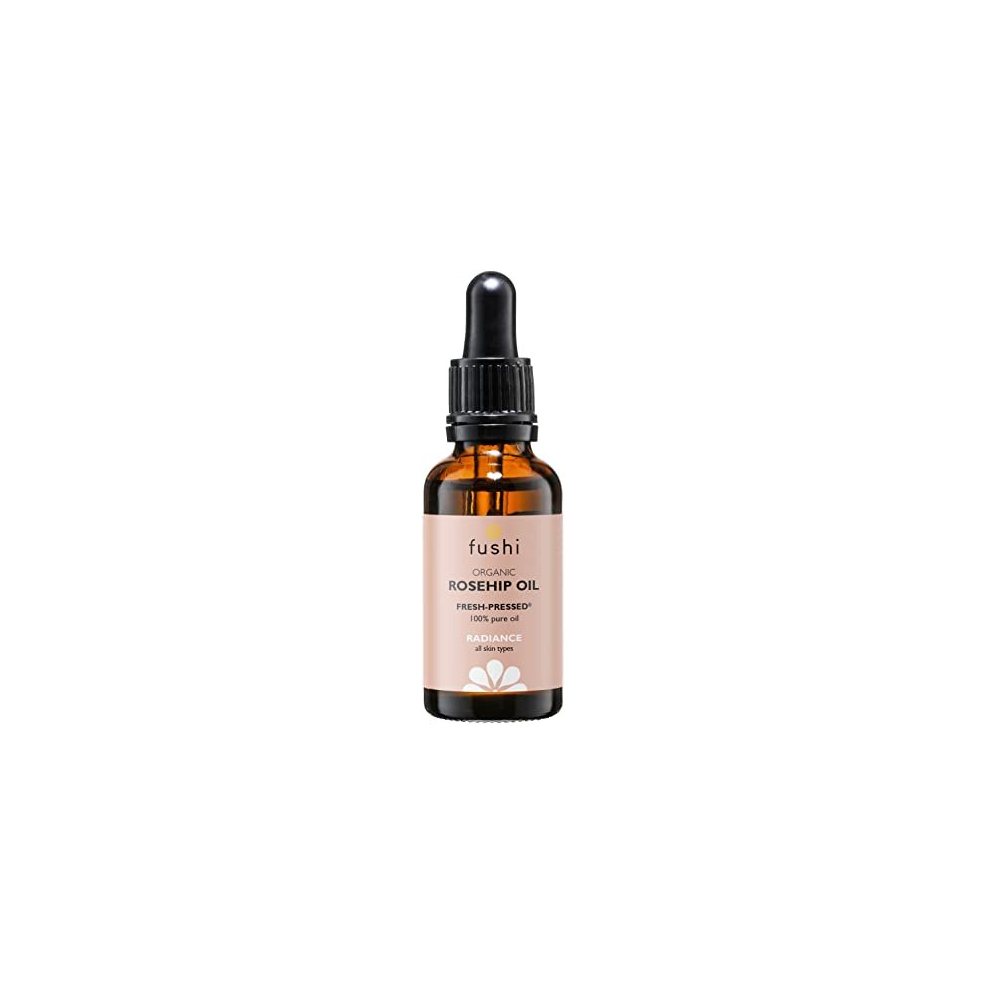 Fushi Organic Rosehip Seed Oil 30Ml Best For Scars, Fine Lines & Stretch Marks Min Vitamin E 18.3 Mcg/G Fresh-Pressed Ethical & Vegan Society Approved