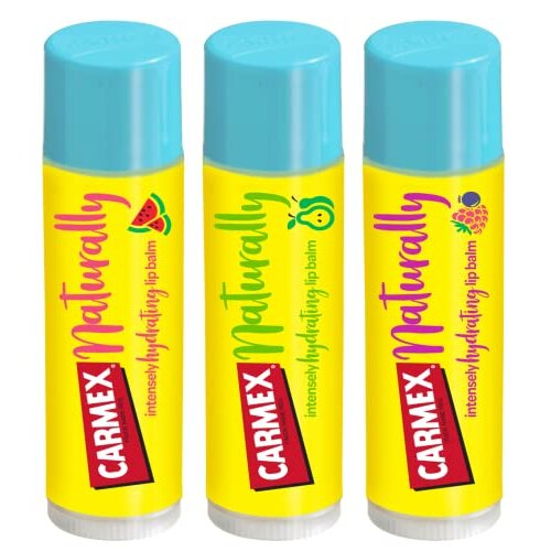 Carmex Watermelon, Berry & Pear Naturally Stick 3-Pieces Mixed Pack