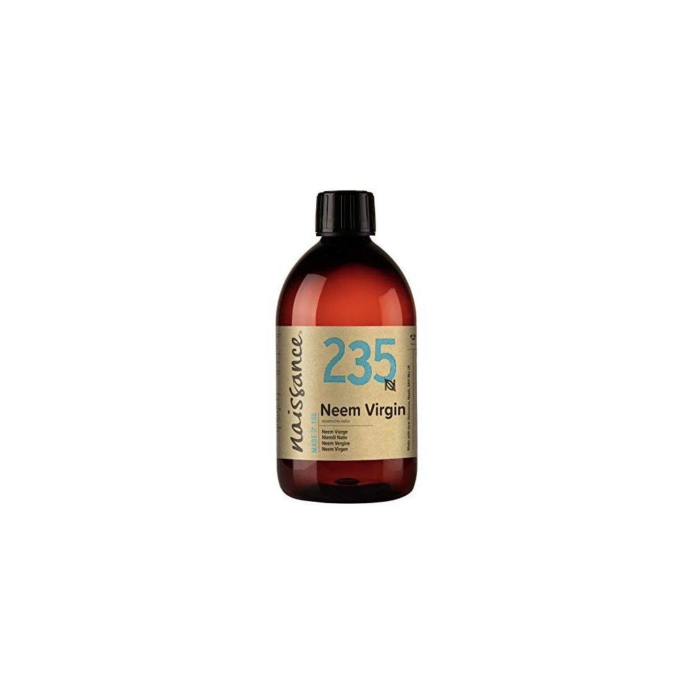 Naissance Virgin Neem Oil (No. 235) - 500Ml - Pure, Natural, Unrefined, Vegan - For Hair, Nail, Eyebrow, Scalp, Skin, Body & Plants