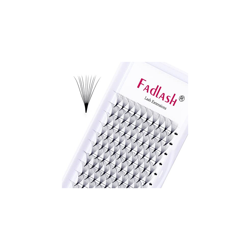 Fadlash Volume Lash Extensions 10D Premade Russian 0.07 D Curl 13Mm*12 Pre Made Russian Lashes Volume Lashes Pre- Made Fan Lashesï¼10D-0.07-D-13Ï¼