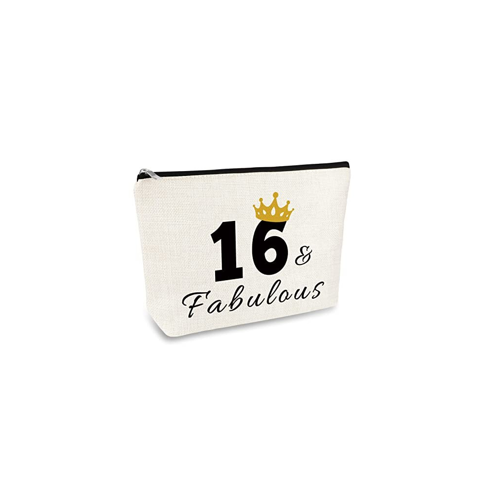Photos - Cosmetic Bag Happy 16th Birthday Gifts Makeup Bag Sixteen Birthday Gifts for Girls  Pouch 16 Year Old Gifts for Daughter Best