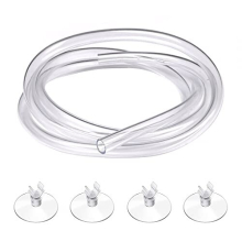 Aquarium CO2 Proof Tubing, 5M/16Ft Aquarium Air Line Tubing with 4 Suction Cup for Fish Tank Aquarium