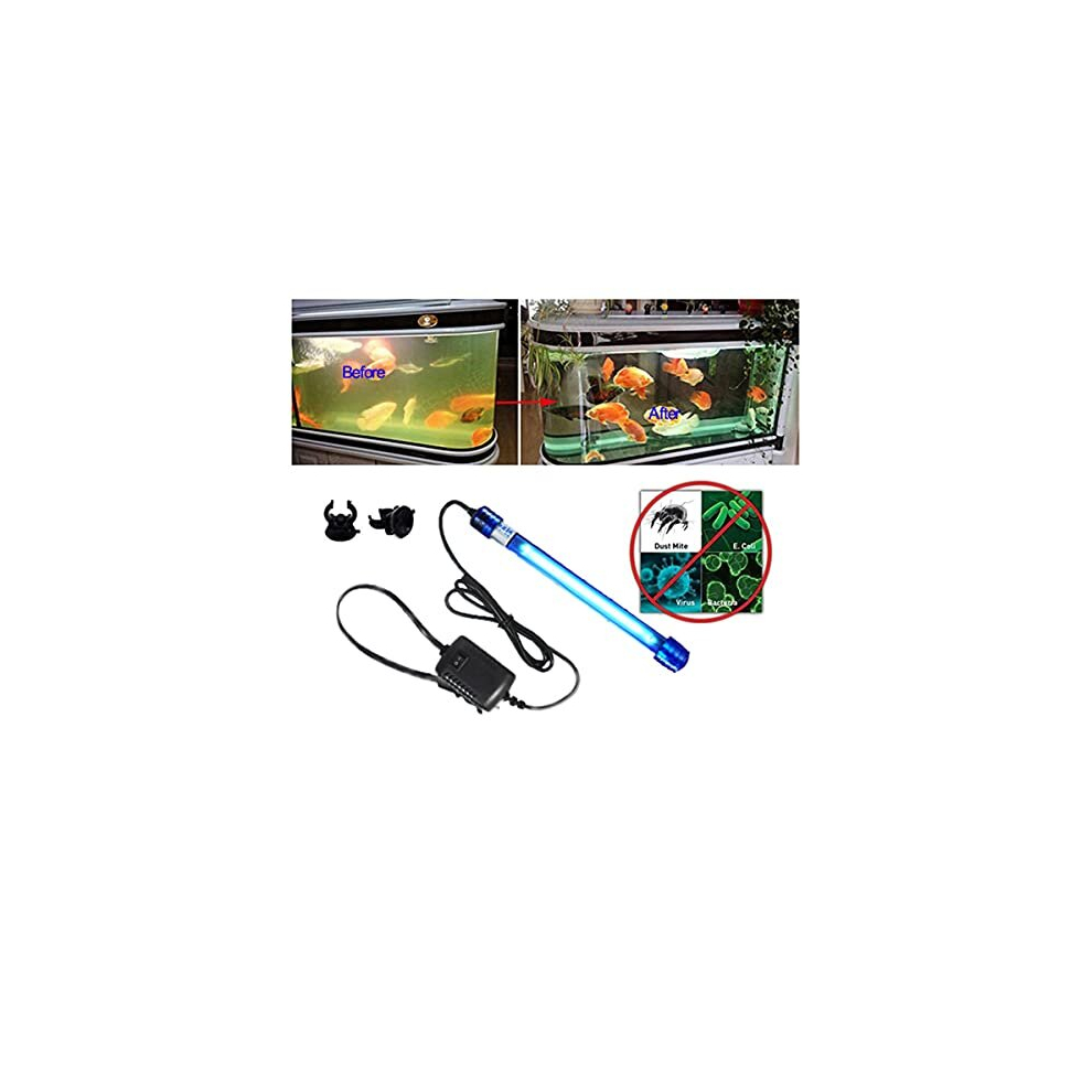 Aquarium UV light Sterilizer Water Clarifier UV Light Clean Green Algae Pet Dog House Bacteria-Killer UV Sterilizer Lamp for Sump Filter Tank Pond