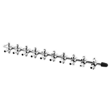 Aquarium Fish Tank 10-way Air Pump Control Valve Manifold Taps Silver Tone