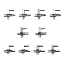 Single Way Air Valve One Way Threaded Mouth Valve Distributor Splitter for Air Aquarium Pump 10 Pieces
