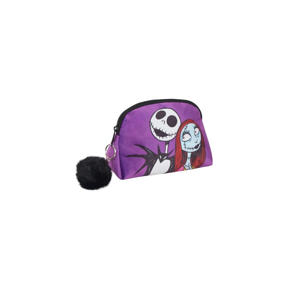 Nightmare Before Christmas Make Up Bag for Women Girls Pencil Case Disney Cosmetic Toiletries Bag Double Sided Design