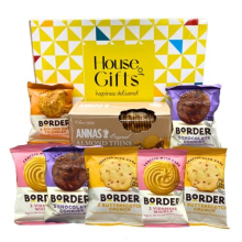 Biscuits gift set biscuit hamper bundle with Border Biscuits & Almond thins | Including 7 packets of borders biscuit with a large pack of almond thins