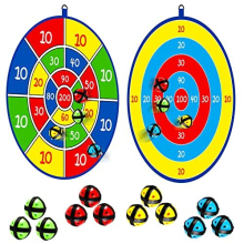 Kids Double Sided Dart Board with 12 Sticky Ball Toys, Indoor Outdoor Games And Birthday Party, Suitable For 3 4 5 6 7 8 9 10 11 12 Year Old Boys And