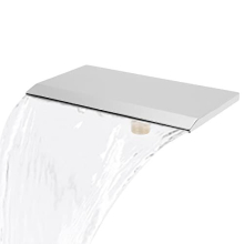 Waterfall Spillway Blade G1/2 External Thread Pond Waterfall Cascade 19cm Stainless Steel Pool Fountain for Outdoor Garden Pool Water Features