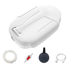 Mini Silent Aquarium Air Pump Waterproof Portable USB plug Type-c charge 5v fish tank air stone (white,1.5W))