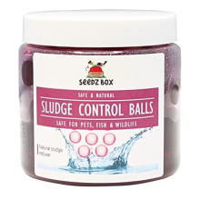 Pond Clear Water Treatment - Pond Sludge Cleaner - Safe For Pets And Fish - Natural Pond Sludge Control Balls 300ml - 1 Pot Treats 1250 Litres - Use