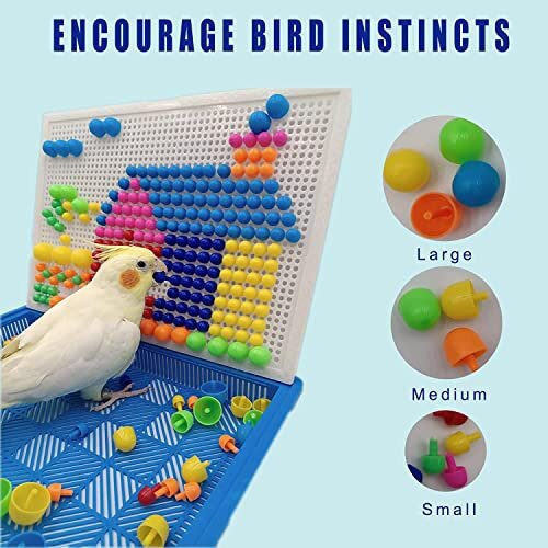 Bird Toys for Parakeets Parrot Foraging and Chewing Toys for Small Medium Birds Colorful and Durable Cockatiel Toys Suitable for Lovebirds Finch on OnBuy
