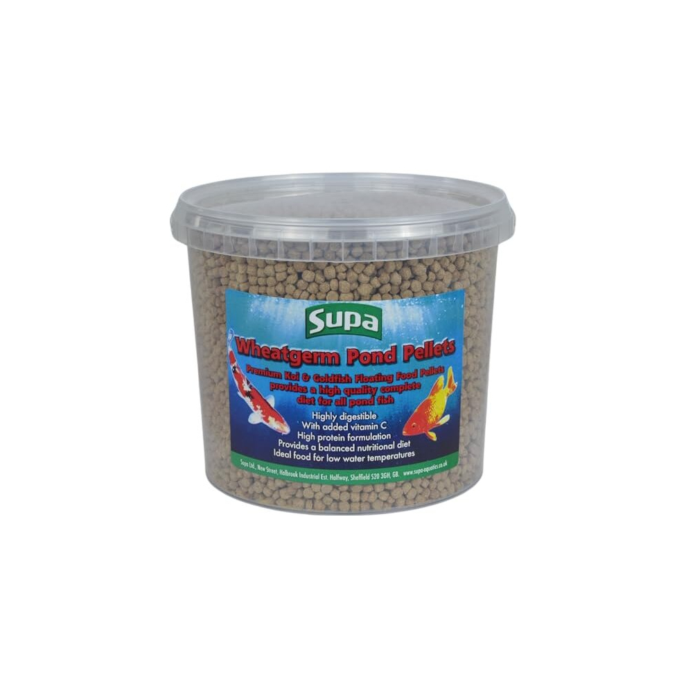 Wheatgerm Pond Fish Food Pellets 1.50Kg, Rich in Easily Digestible Wheatgerm, Suitable for Goldfish, Koi and all Cold-water Fish, Ideal Food for