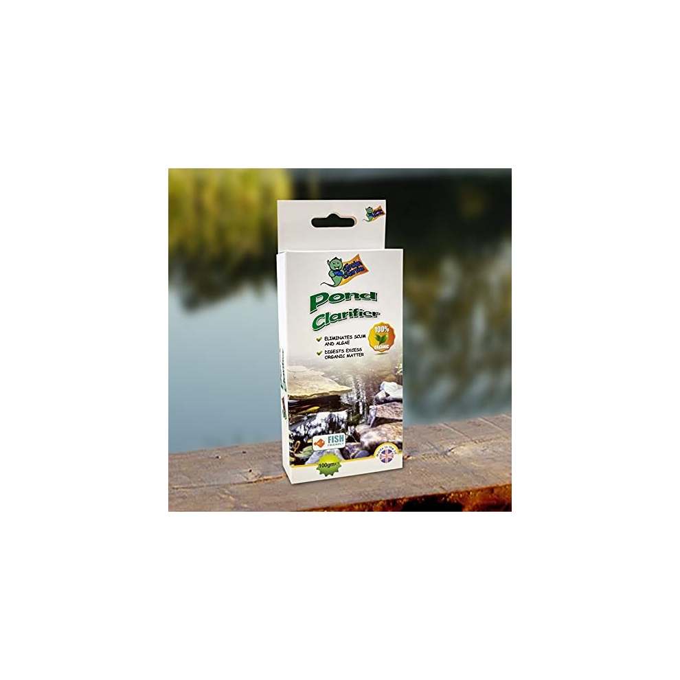 - Pond Cleaner Clarifier | Water Treatment | Improves Water Clarity 100gm White