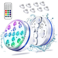 Newest Submersible Led Pool Lights for Above Ground Pools IP68 Waterproof Inground Pool Light Underwater with Remote RF(200ft) 16 RGB Dynamic Color