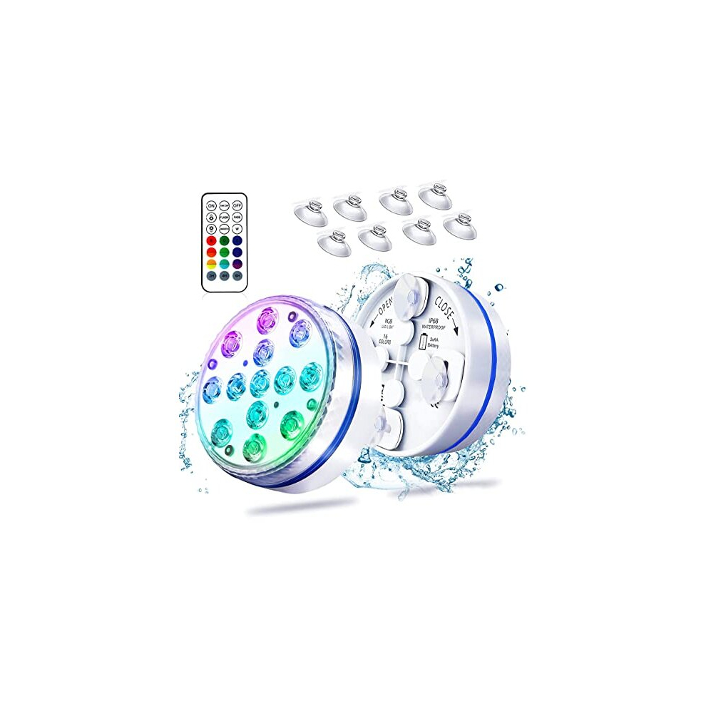 Wangcl Newest Submersible Led Pool S For Above Ground Pools Ip68 Waterproof Inground Pool Underwater With Remote Rf(200Ft) 16 Rgb Dynamic Color Light