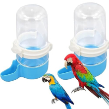 Automatic Bird Waterer Feeder,Bird Water Dispenser for Cage,2PCS No Mess Bird Feeder Parakeet Waterer Cockatiel Cage Accessories(2 pack)