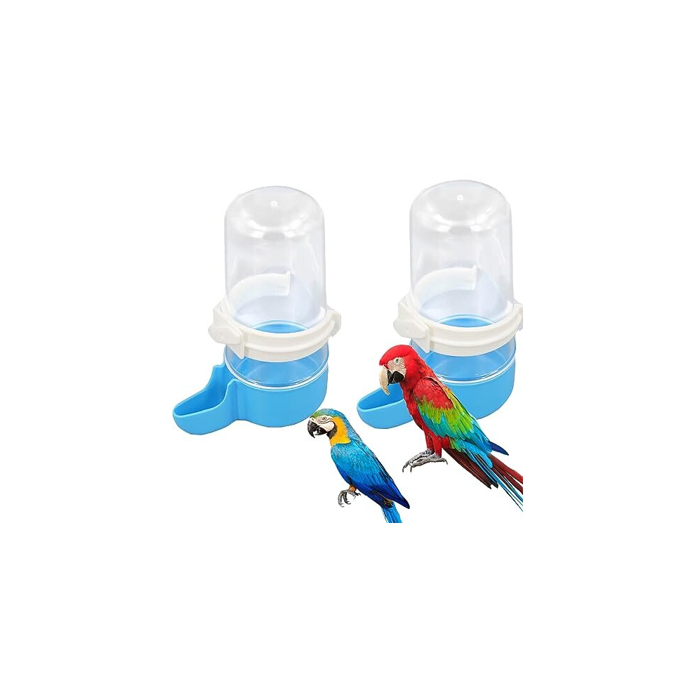 Ningvihe Automatic Bird Waterer Feeder,Bird Water Dispenser For Cage,2Pcs No Mess Bird Feeder Parakeet Waterer Cockatiel Cage Accessories(2 Pack)