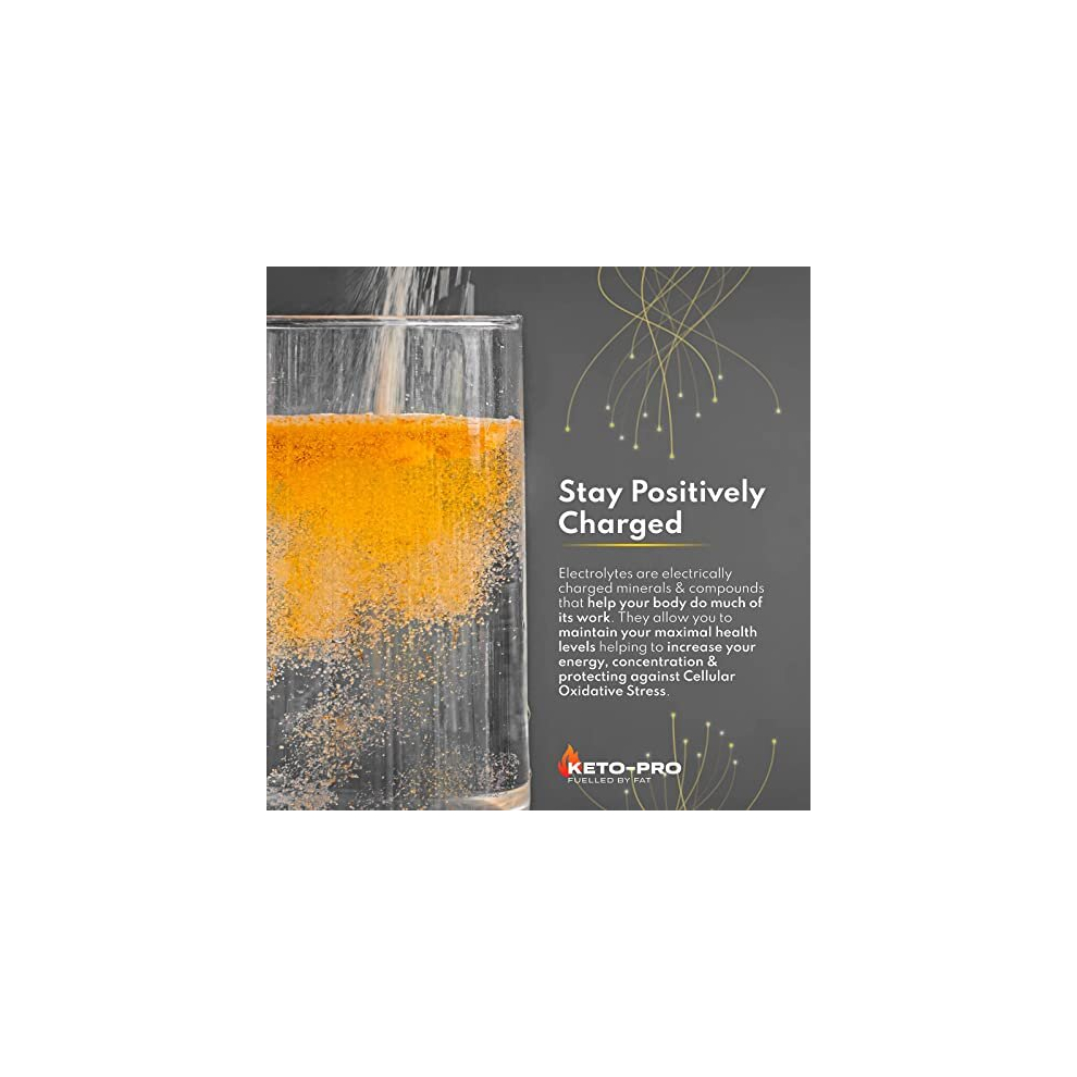 Keto-Pro Keto Electrolytes 250g | Electrolyte Powder Supporting Your Keto Fasting Health And Fitness Goals Lemon Orange Flavour~p96457492 - View #2