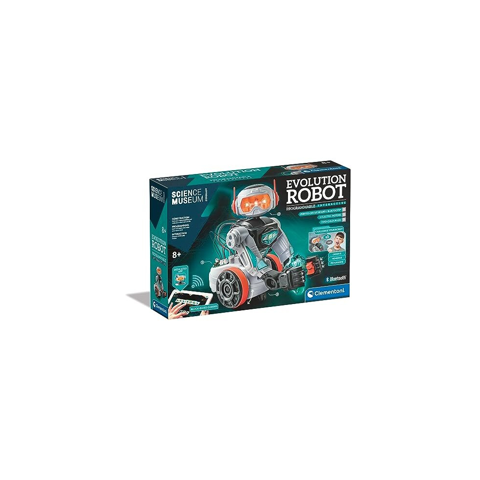 61387 Science Museum Evolution Programmable, Interactive, Robot, Scientific, Building Set, Gift for Kids Age 8, STEM Toys, English Version-Made in