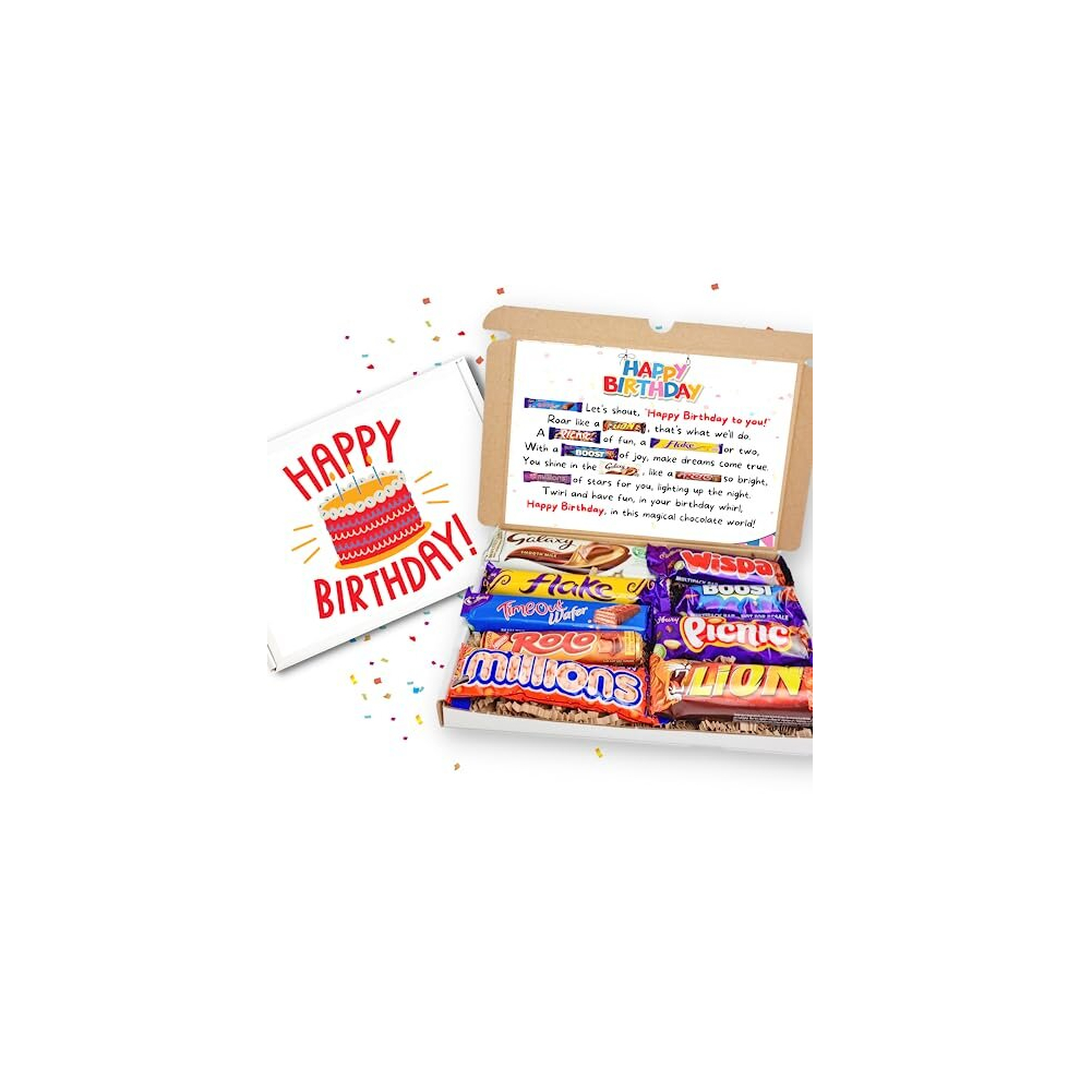 Chocolate Hamper | Happy Birthday Gift for All Ages | Chocolate Box Selection | Birthday Gift for Him & Her| Letterbox Gift Hamper | Sweets Gift Box |